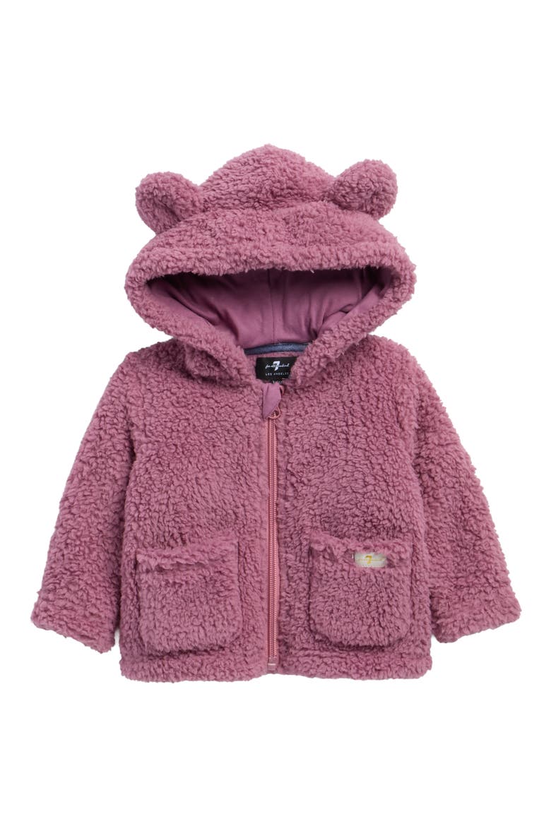 Faux Shearling Bear Jacket, Main, color, MAUVE