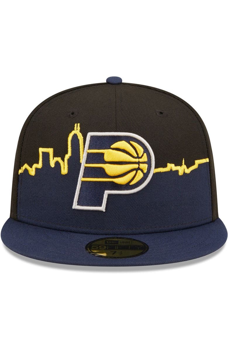 New Era Men's New Era Navy/Black Indiana Pacers 2022 Tip-Off 59FIFTY Fitted Hat, Alternate, color,