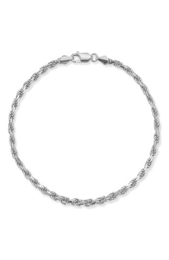 Yield Of Men 3mm Rope Chain Bracelet In Gray