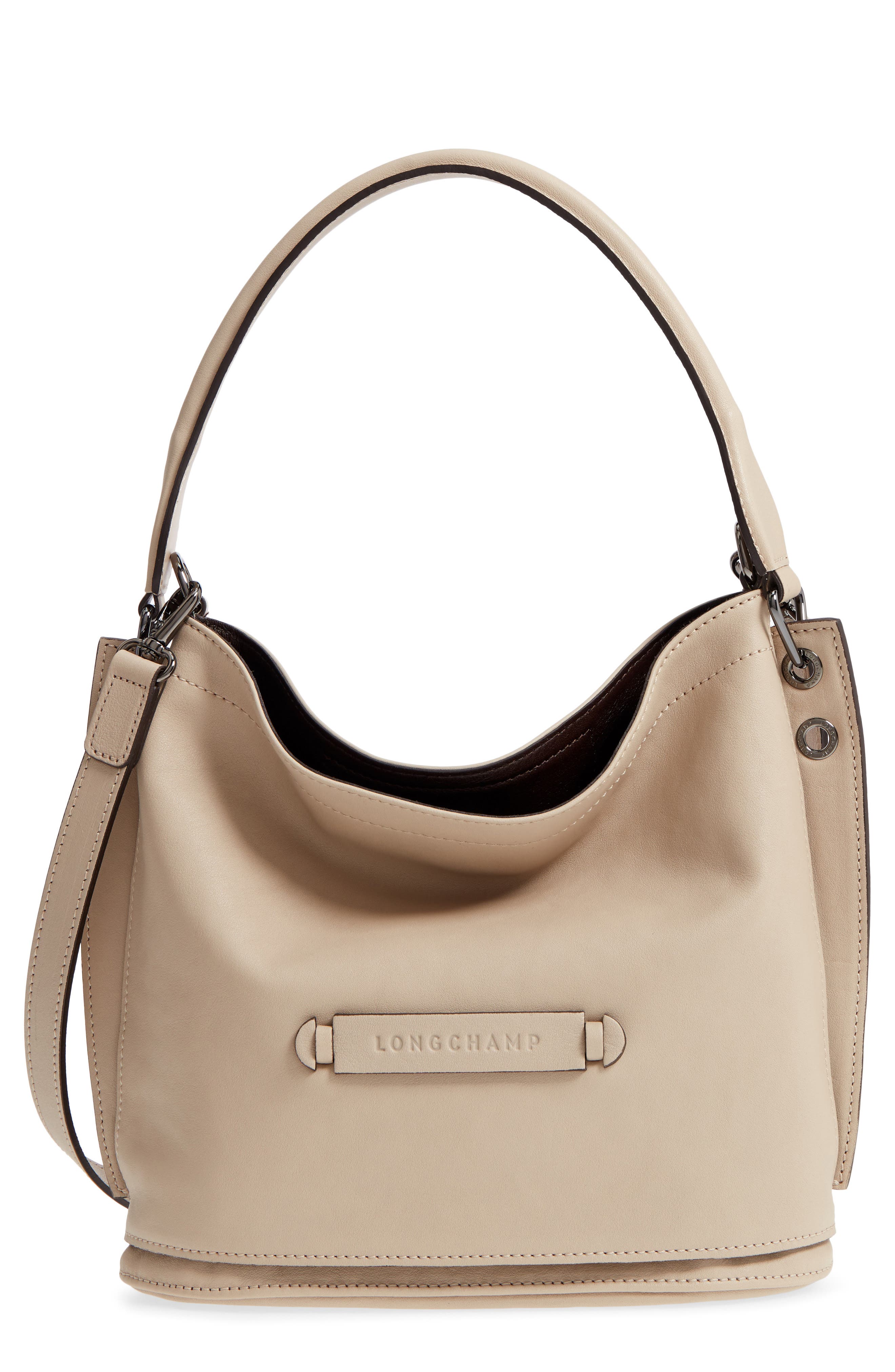 Longchamp 3D Leather Bucket Bag, Main, color, 