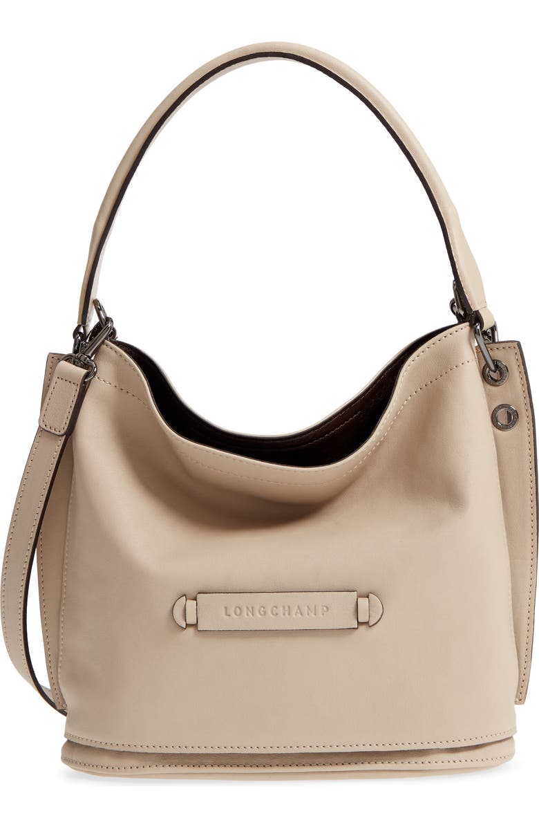 Longchamp 3D Leather Bucket Bag, Main, color,