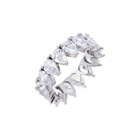 CZ Multi Pear Eternity Ring