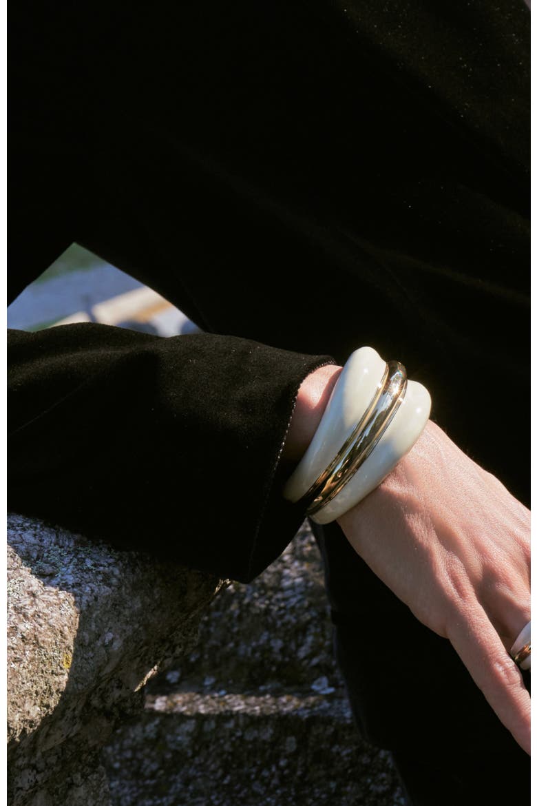 Ostuni Bangle, Alternate, color, Red & Gold