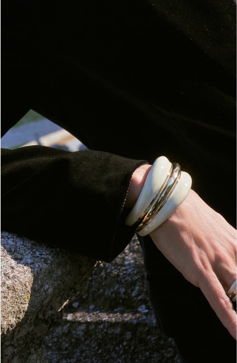 RETRO CHIC Ostuni Bangle, Alternate, color, Red & Gold