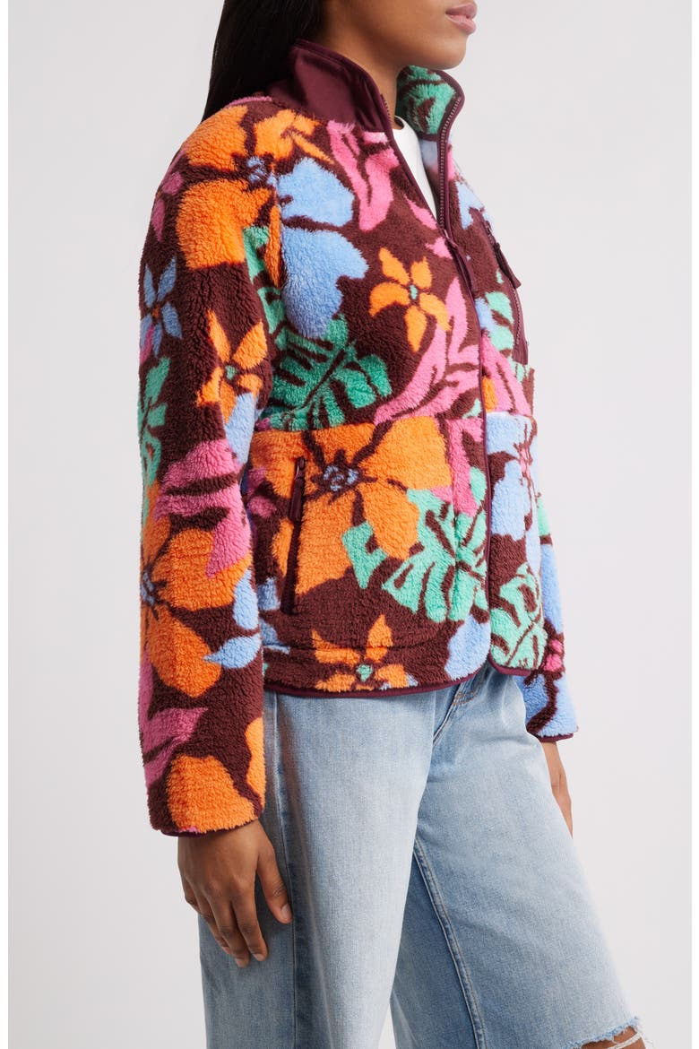 Sun to Sea Polar Fleece Zip Jacket, Alternate, color, MULTI
