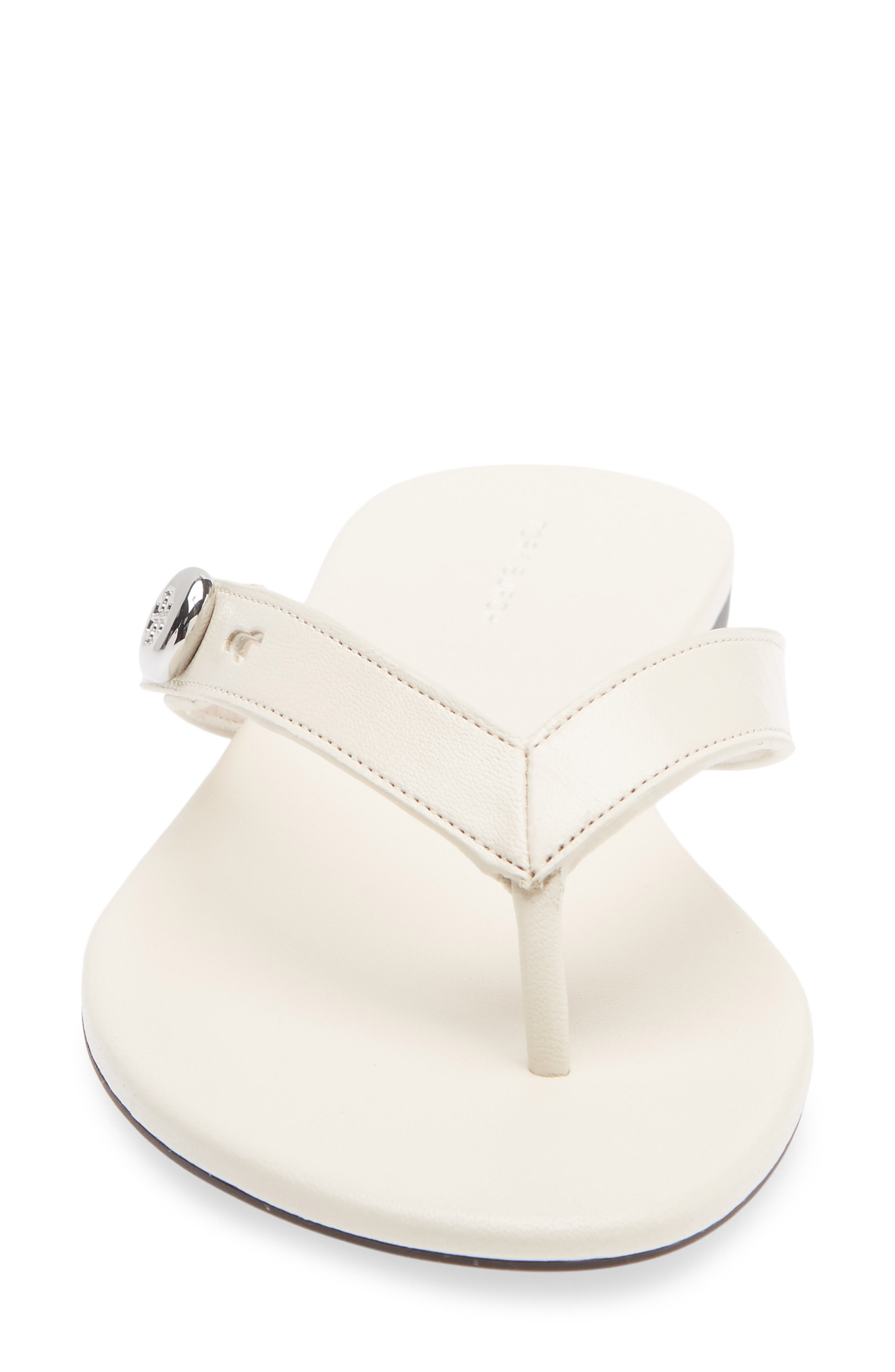 Romy Leather Thong Sandal, Alternate, color, LIGHT CREAM