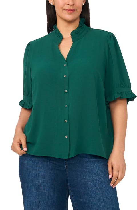 Ruffle Neck Top