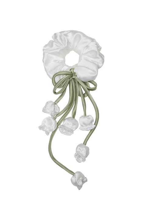 Lily of the Valley Silk Hair Tie Scrunchie