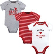 Hudson Baby Little Soft Cotton All-in-One Outfits, Set of 3