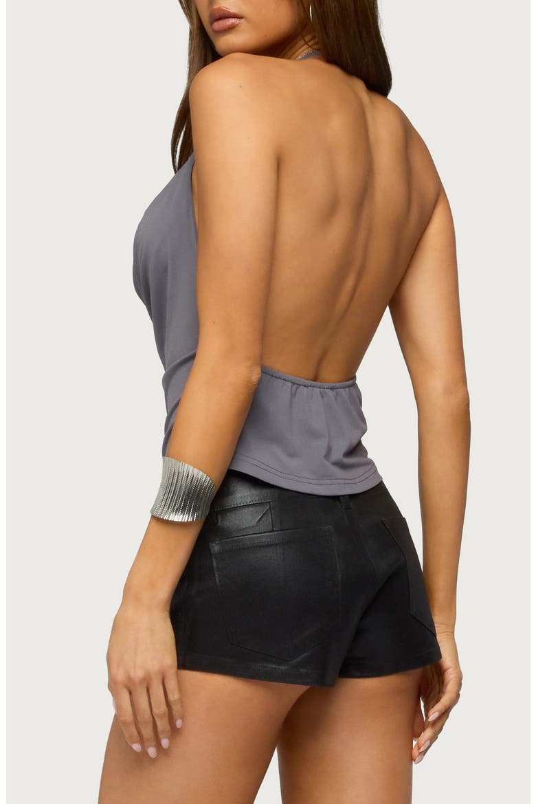 Noe Cowl Neck Halter Top, Alternate, color, GRAY