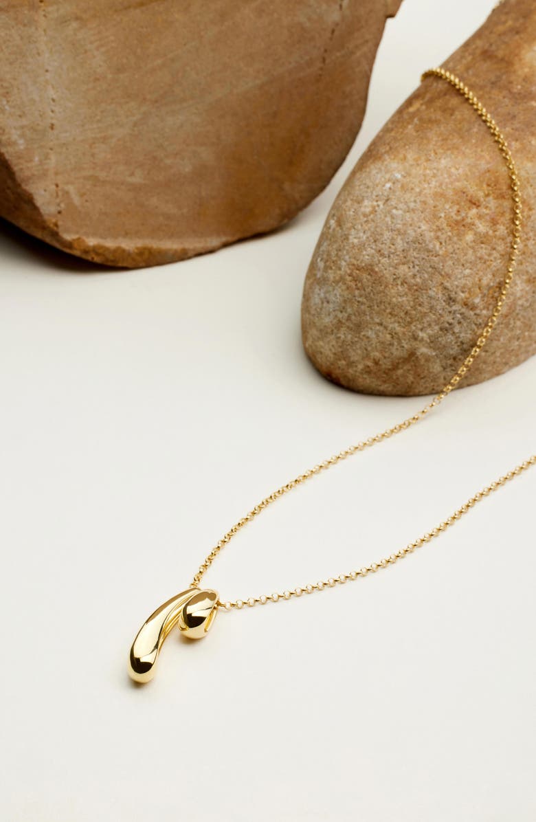 Kloto Snuggle Double Pendant Necklace, Alternate, color, Gold