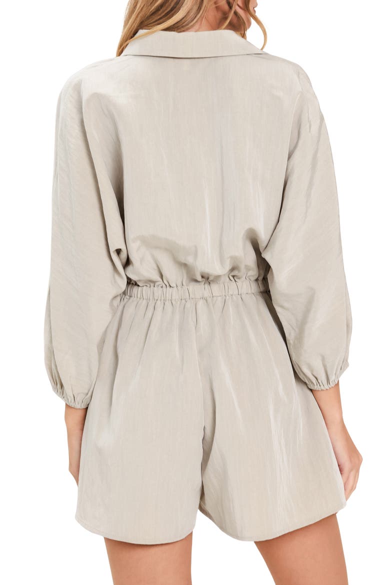 Solid Romper, Alternate, color, STONE