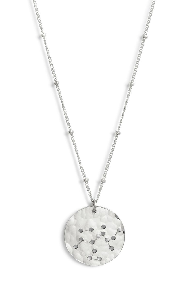 Constellation Pendant Necklace, Main, color, STERLING SILVER SAGITTARIUS