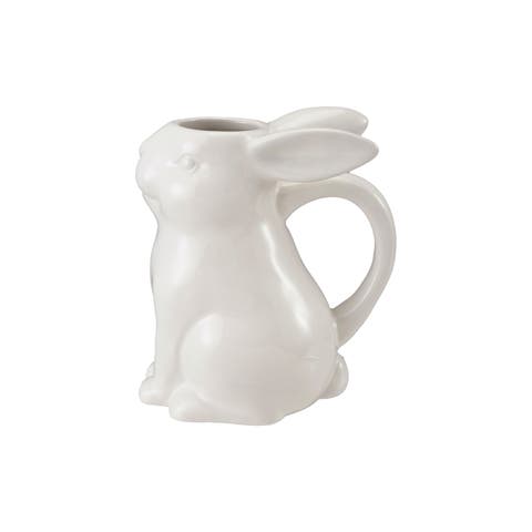 Dolomite Rabbit Creamer with Glaze