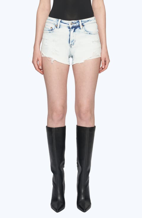 Raw Hem Denim Shorts