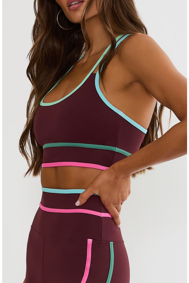 Anari Colorblocked Sports Bra, Alternate, color, RASPBERRY BLOOM COLORBLOCK