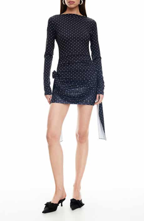 LIONESS Glory Dot Long Sleeve Minidress
