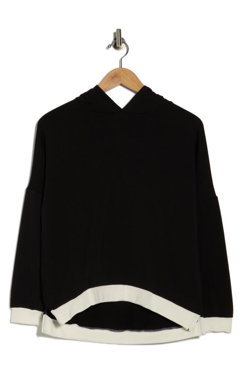 GO COUTURE High-Low Hoodie, Main, color, Black