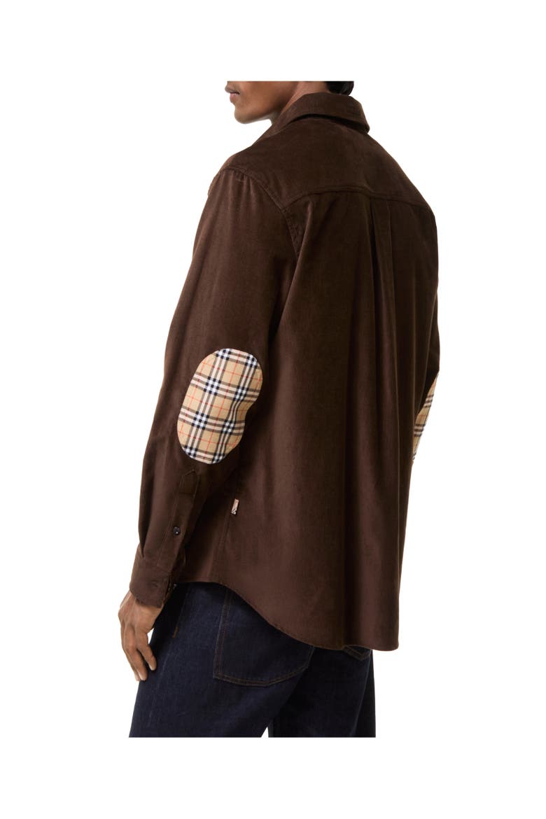Corduroy Overshirt, Alternate, color, Chocolate brown