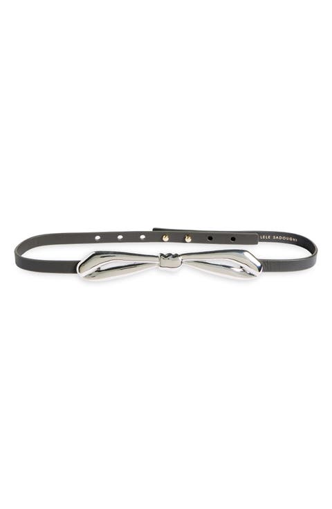 Blanche Bow Buckle Leather Belt