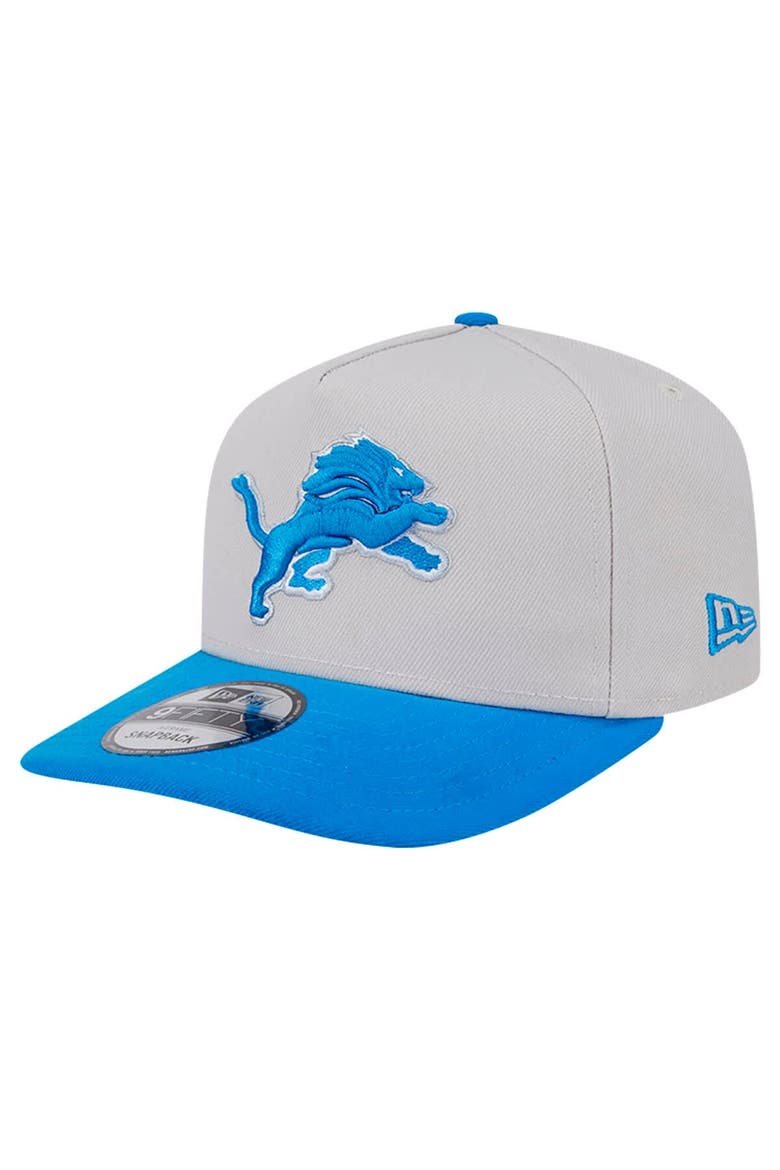 Men's New Era Stone Detroit Lions Decent 9FIFTY A-Frame Snapback Hat, Main, color, Stone