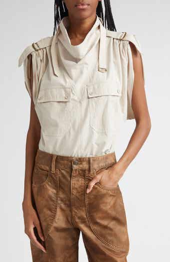 Isabel Marant Étoile Nemia Buckle Detail Cotton Blend Top