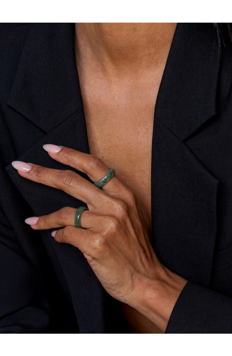 seree Gale Cyan square jade ring, Alternate, color, Blue