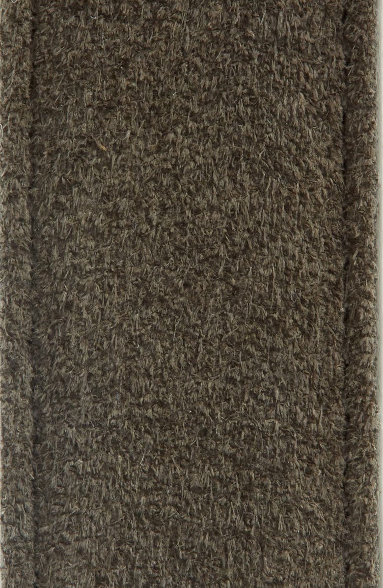 Saint Laurent YSL Logo Skinny Suede Belt, Alternate, color,