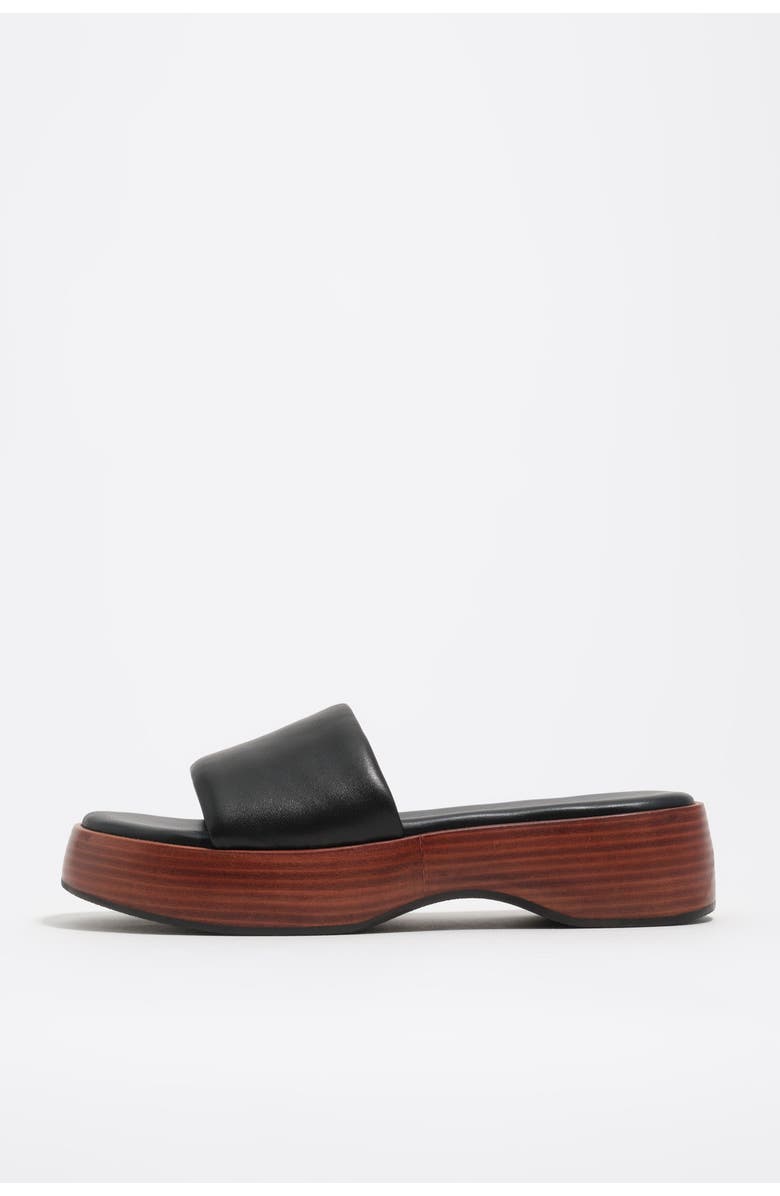 Bimba y Lola Leather Platform Sandals, Main, color, Black