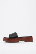 Bimba y Lola Leather Platform Sandals