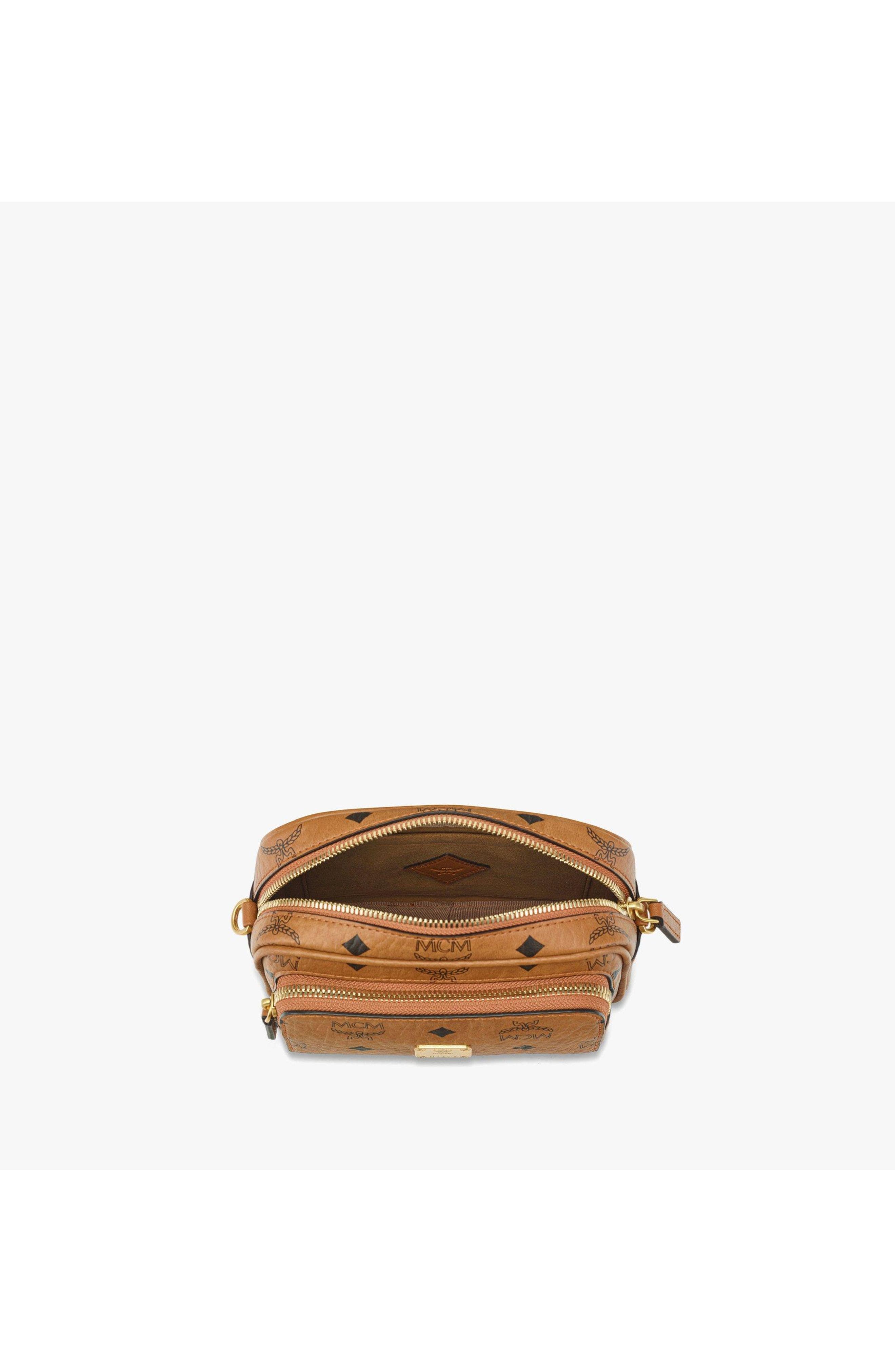 X-mini Aren Crossbody In Visetos, Alternate, color, Cognac