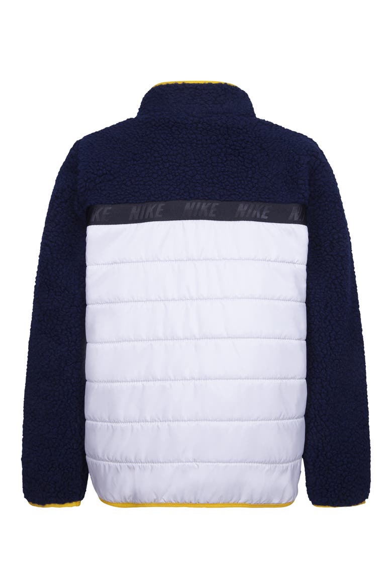 Kids' Fleece Quilted Jacket, Alternate, color, MIDNIGHT NAVY