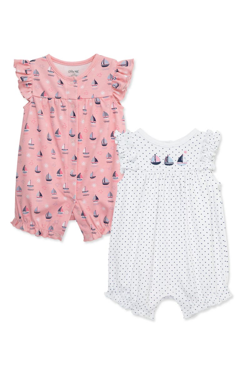 Little Me 2-Pack Sailboat Coverall, Alternate, color,