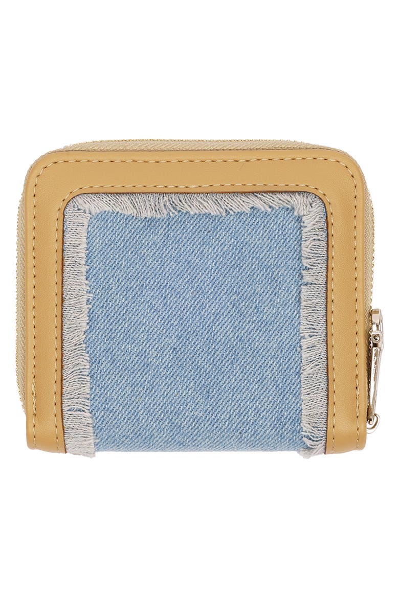 Small Frayed Edge Wallet, Alternate, color, DENIM