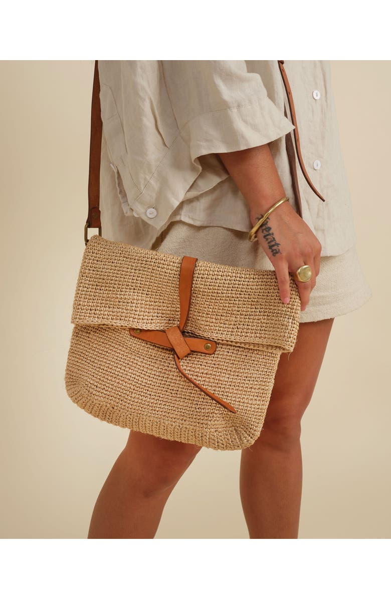 Minga Carmen Woven Crossbody Bag, Alternate, color, Natural