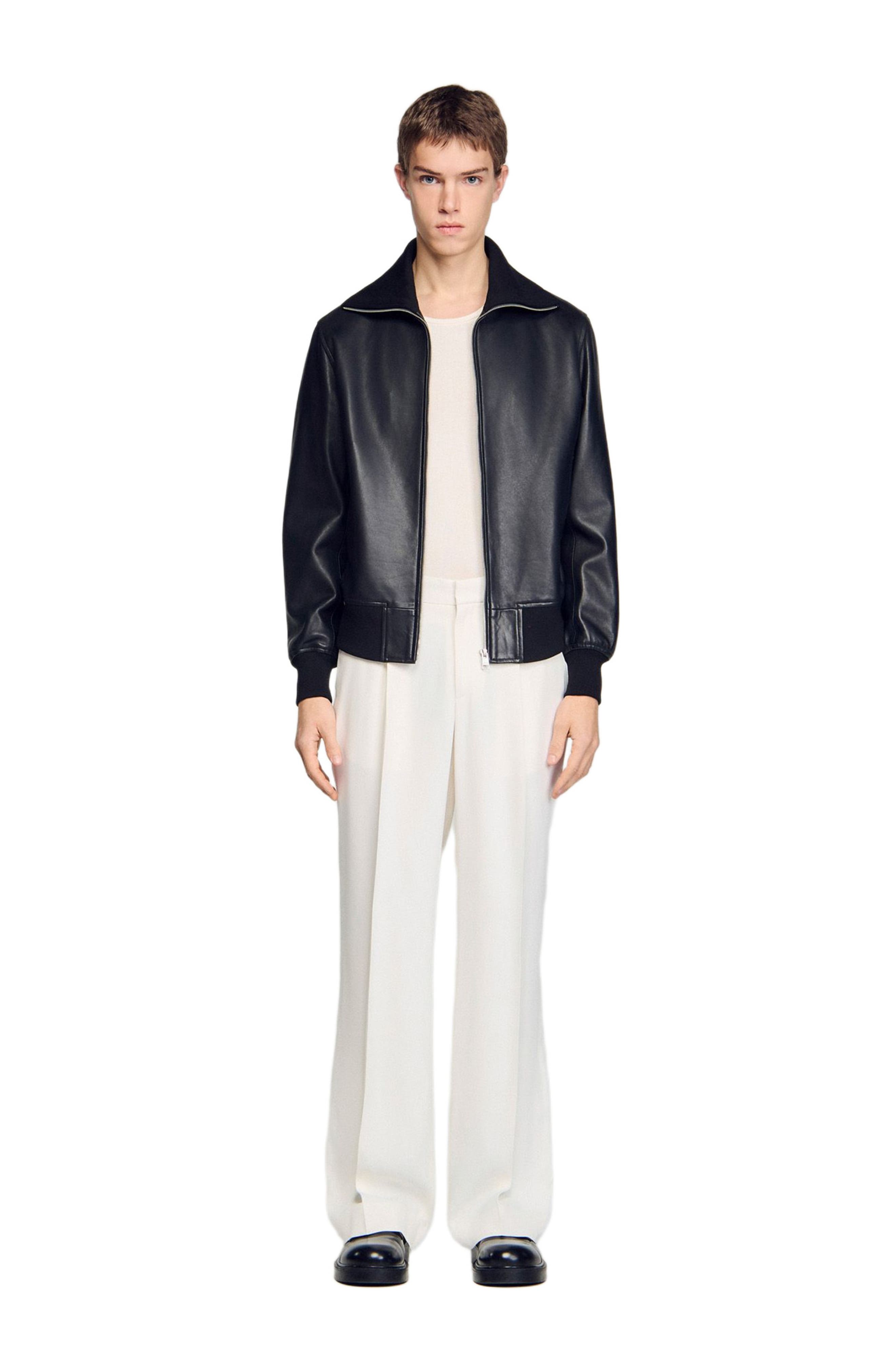 Zipped leather jacket - image 2