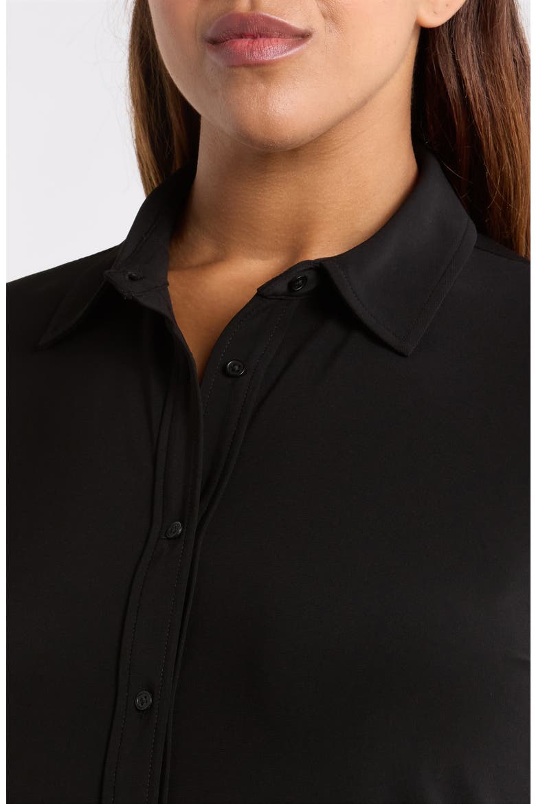 Slim Fit Long Sleeve Knit Shirt, Alternate, color, ANNE BLACK
