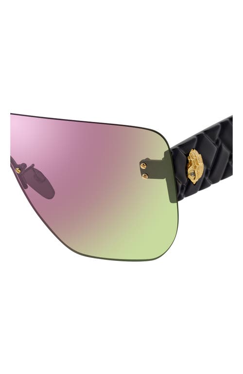 Kurt Geiger London 99mm Oversize Shield Sunglasses In Gold/rainnbow Gradient