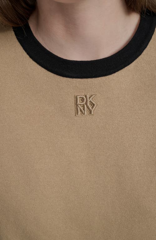 Dkny Jeans Colorblock Top In Brown