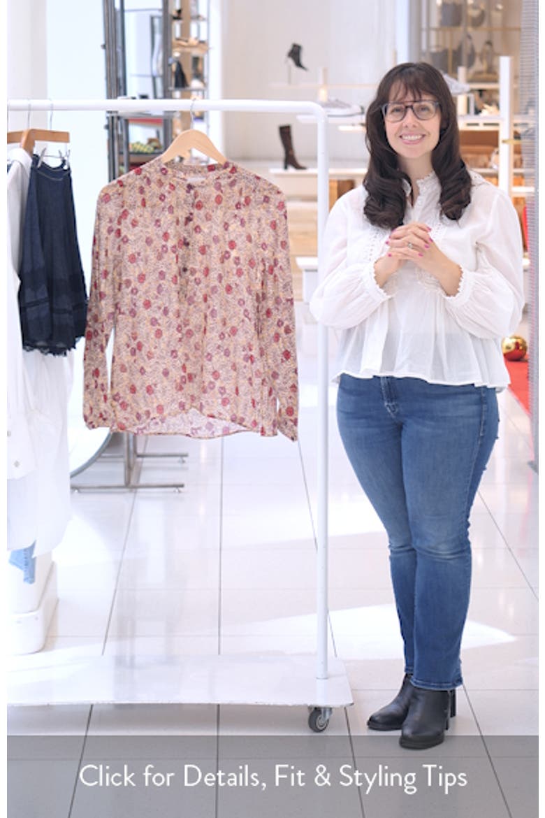 Maria Print Cotton Button-Up Shirt video