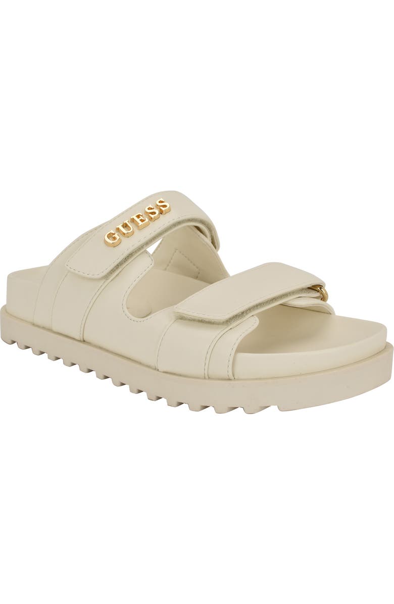 GUESS Fabulon Slide Sandal, Main, color, Ivory