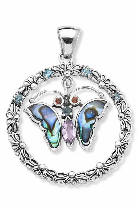 Abalone Butterfly Pendant