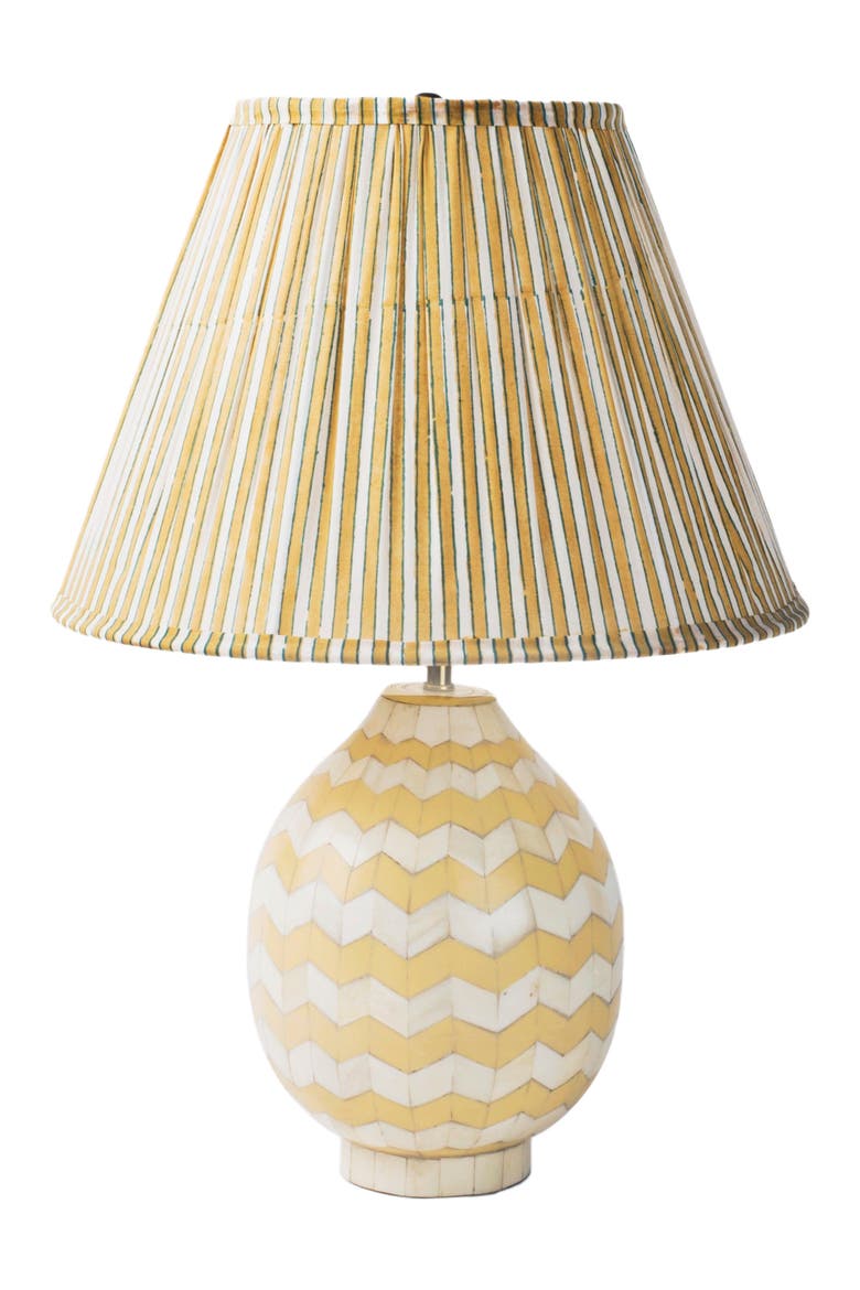 Ivory Herringbone Table Lamp, Alternate, color, Beige
