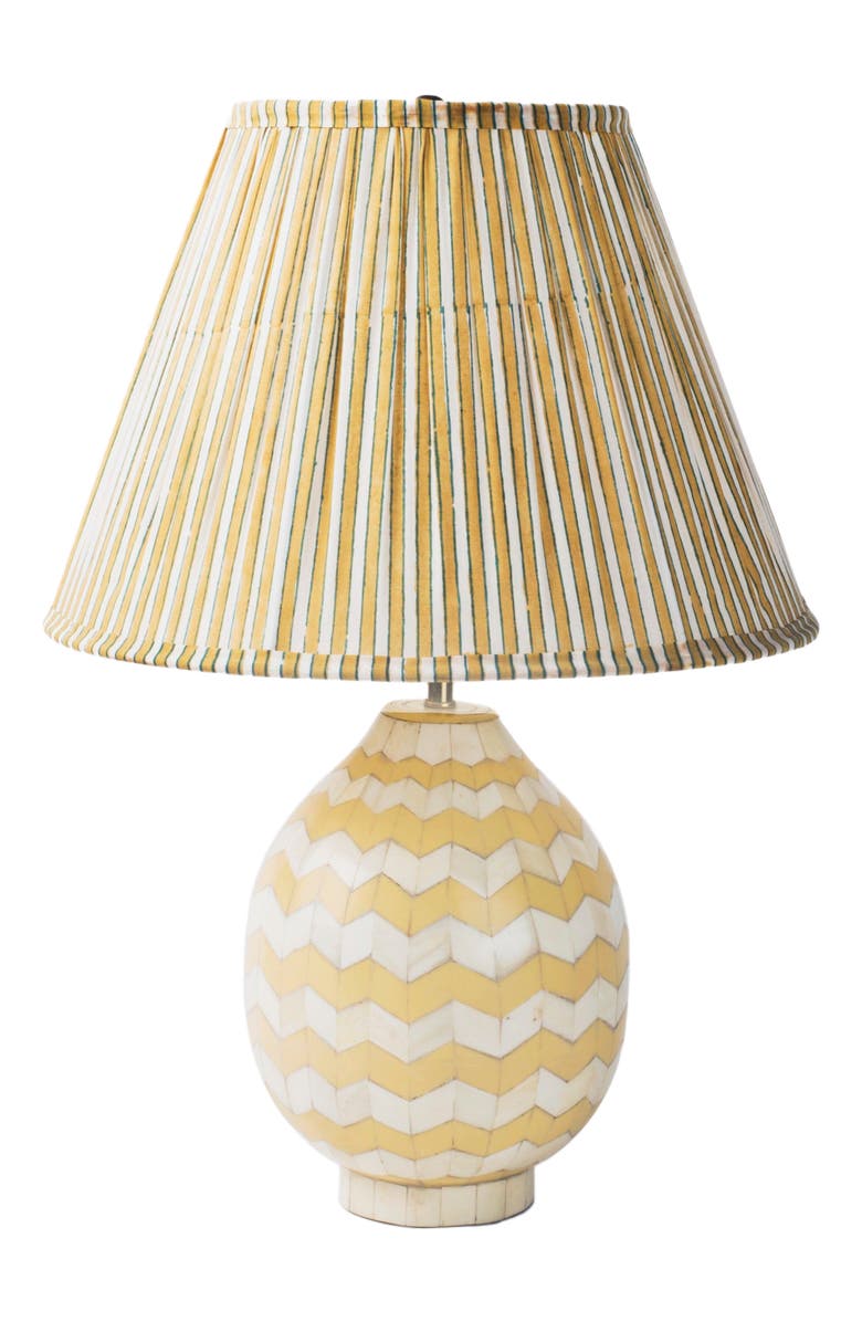 Mela Artisans Ivory Herringbone Table Lamp, Alternate, color,