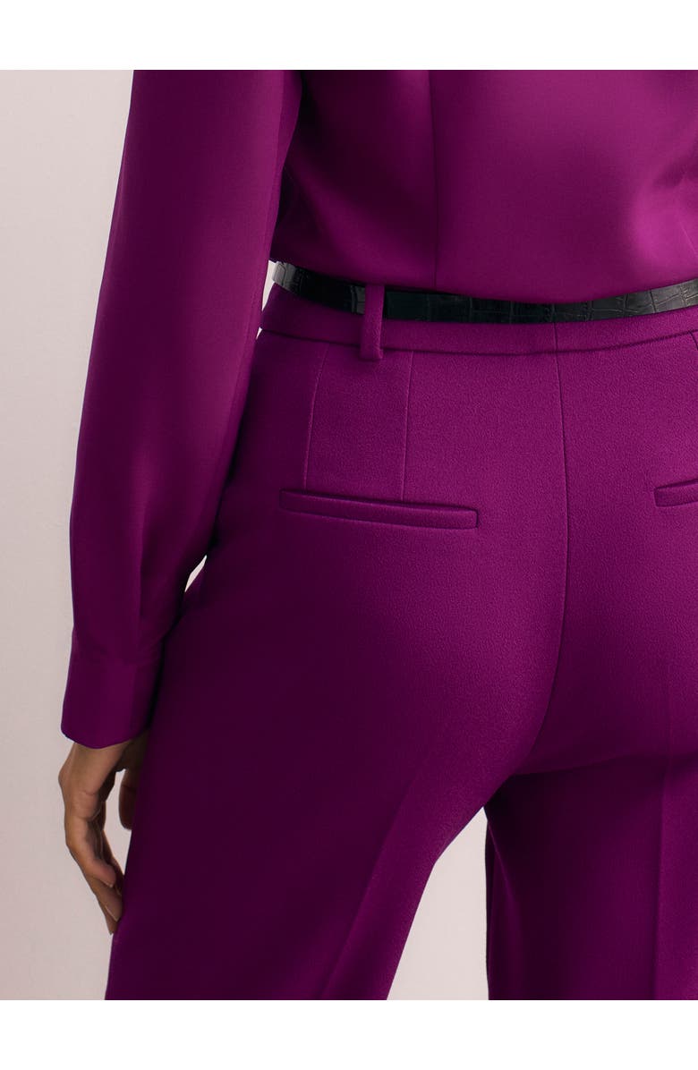 The Fold Alzira Sculpt Crepe Pants, Alternate, color, Purple