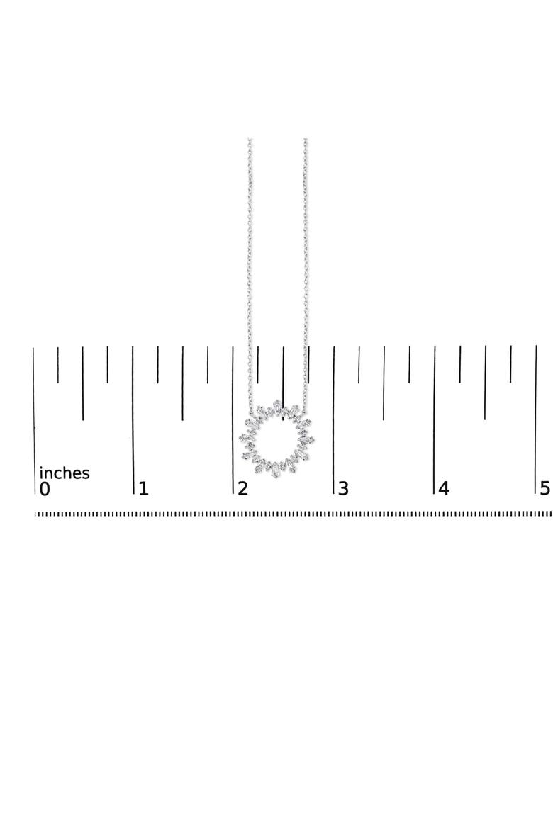 Sterling Silver 3/4 Cttw Diamond Starburst Medallion Pendant Necklace, Alternate, color, Silver