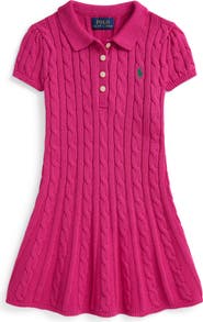 Polo Ralph Lauren Kids' Cotton Cable Knit Sweater Dress