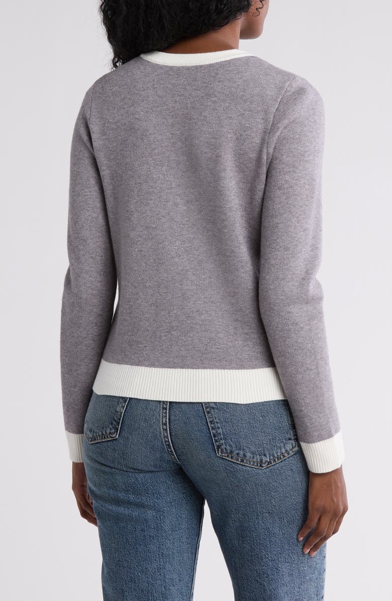 BY DESIGN Kiara Cardigan, Alternate, color, Cozy Heather/ Gardenia