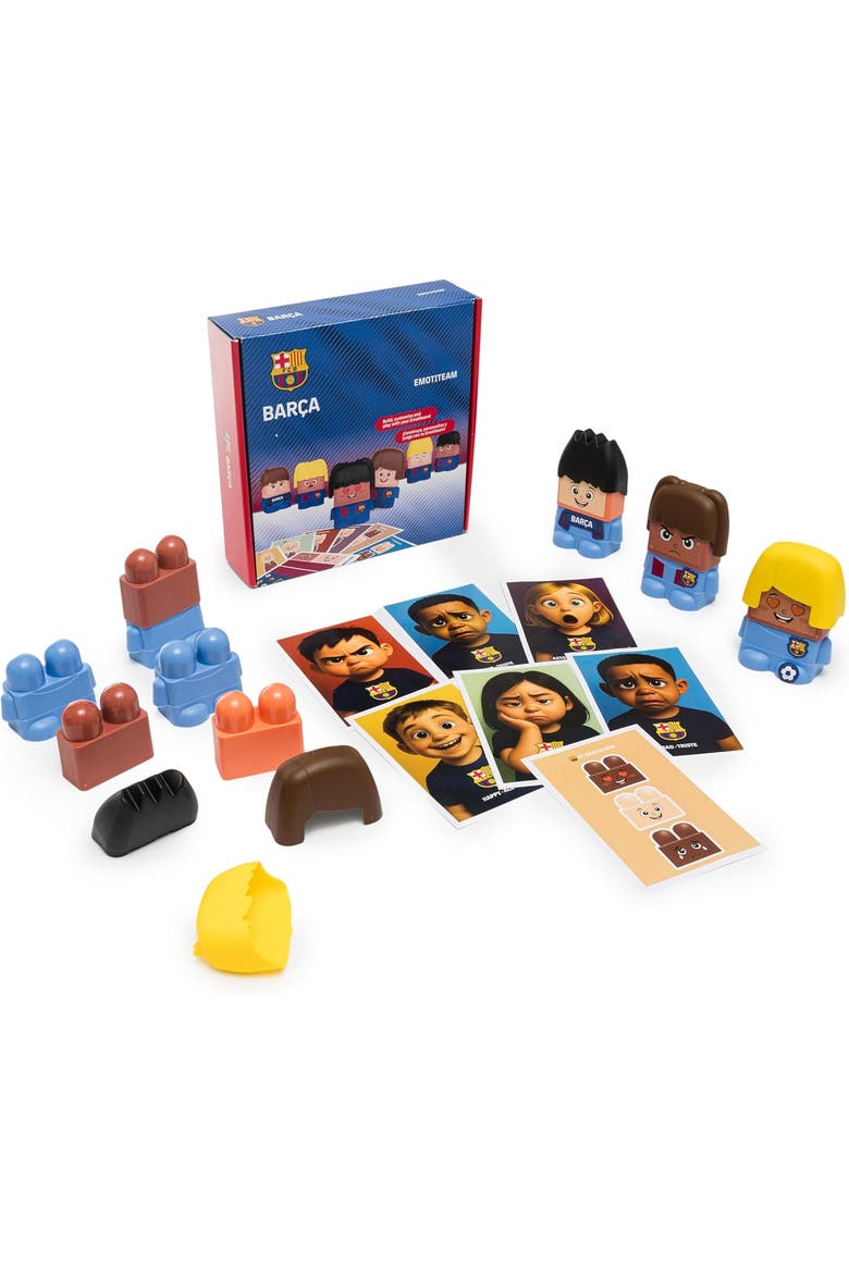 EmoTeam FC Barcelona Emotion Soccer Game for 2 Years and Up, Main, color, Brown