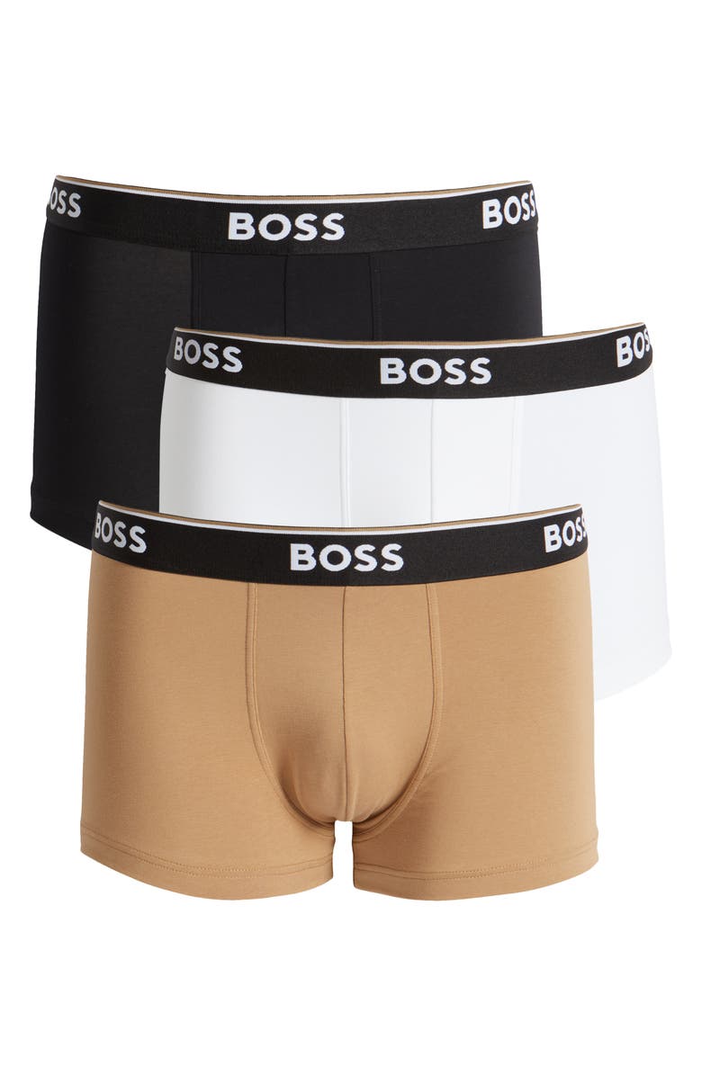BOSS 3-Pack Power Stretch Cotton Trunks, Alternate, color, 